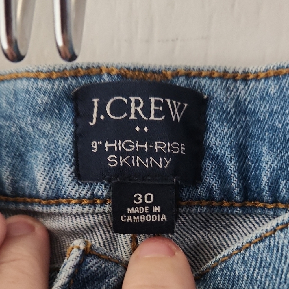 J. Crew Denim High Rise Skinny Jeans, Size 30 - Picture 2 of 7
